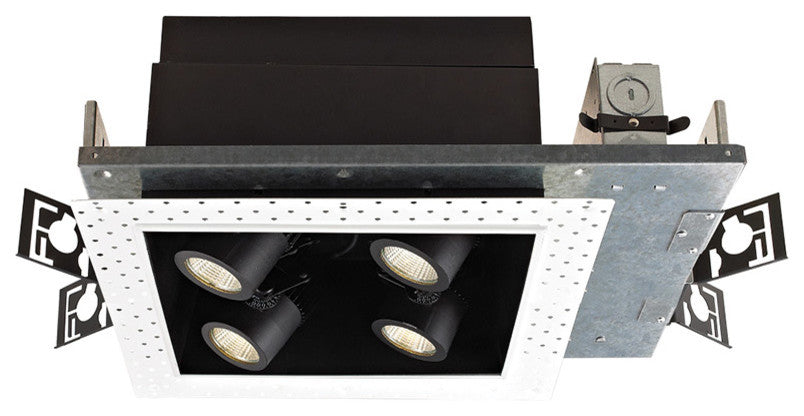LED Precision 2X2-Light Non-IC Housing, 3500K Flood, Universal Input and 0-10V