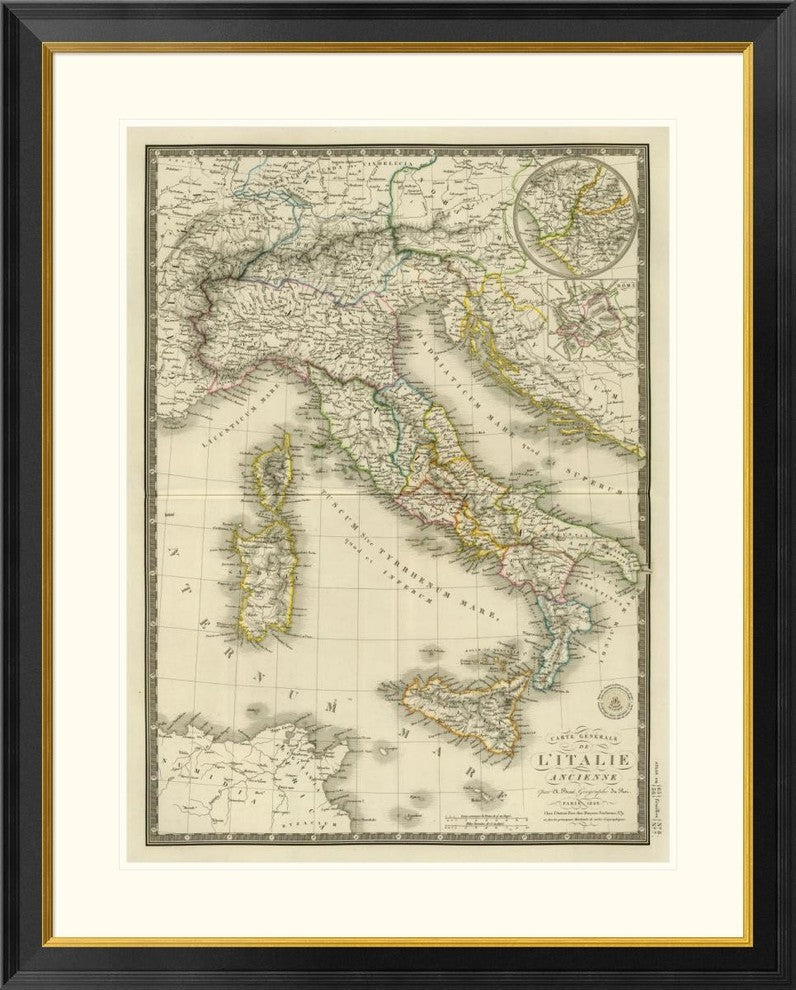 "Italie ancienne, 1828" Framed Digital Print by Adrien Hubert Brue, 32x40"