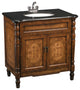Brown Vanity Sink With Black Granite