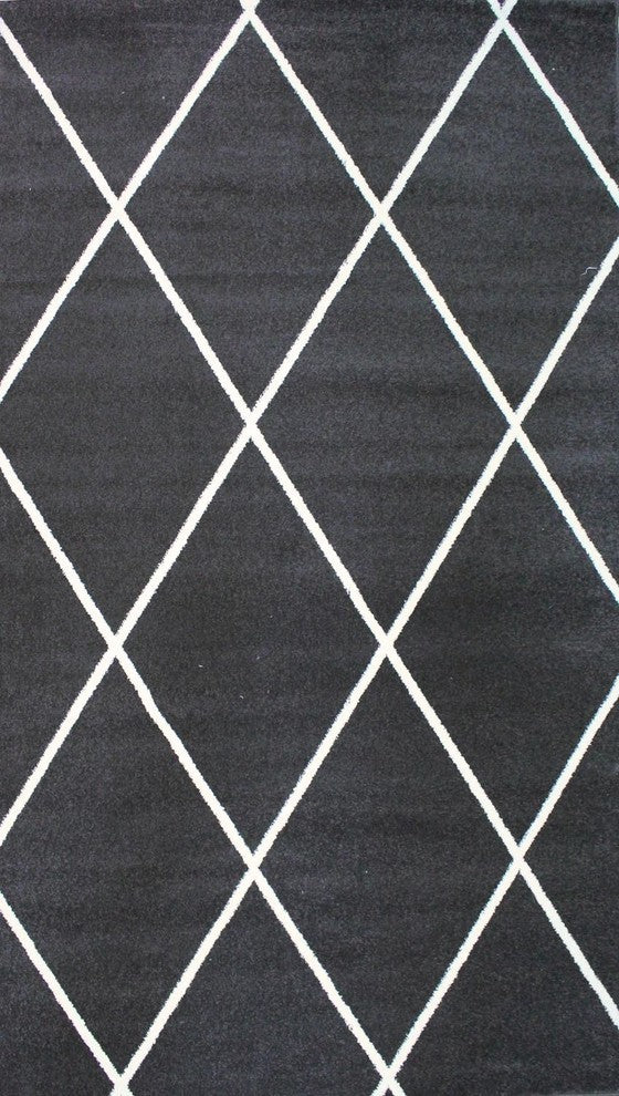 Westwood Diamond Rug - Dark Grey - 5' X 8'