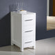 Fresca Torino 12" Espresso Bathroom Linen Side Cabinet, White