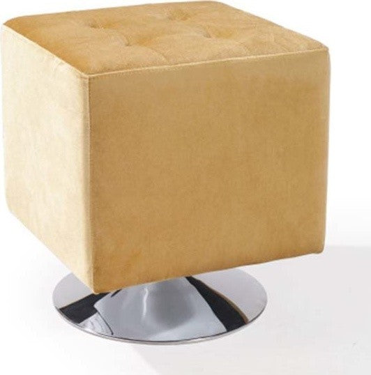 Armen Living Contemporary Pica Square Ottoman, Yellow