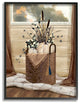 Stupell Industries Autumn Basket Seasonal Home Painting, 24"x30", Black Framed