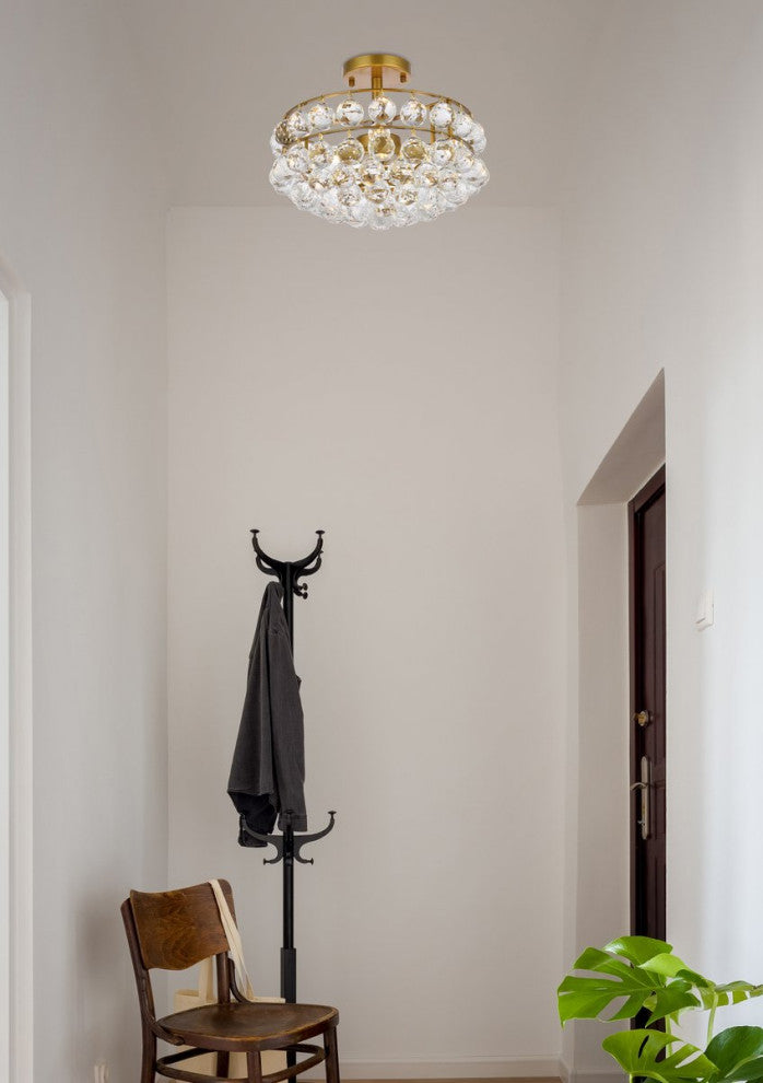 Seren 14" Flush Mount, Brass