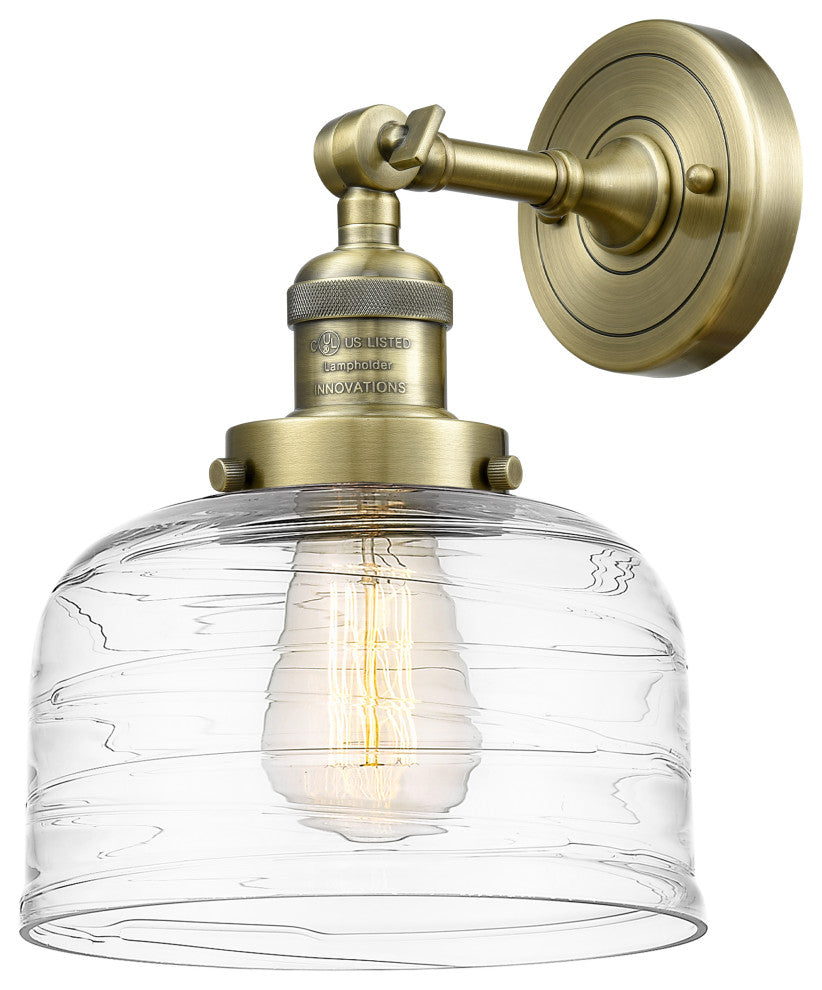 Innovations Bell LED Large Wall Sconce 203-AB-G713-LED, Antique Brass