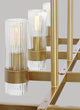 Geneva Linear Chandelier, Burnished Brass