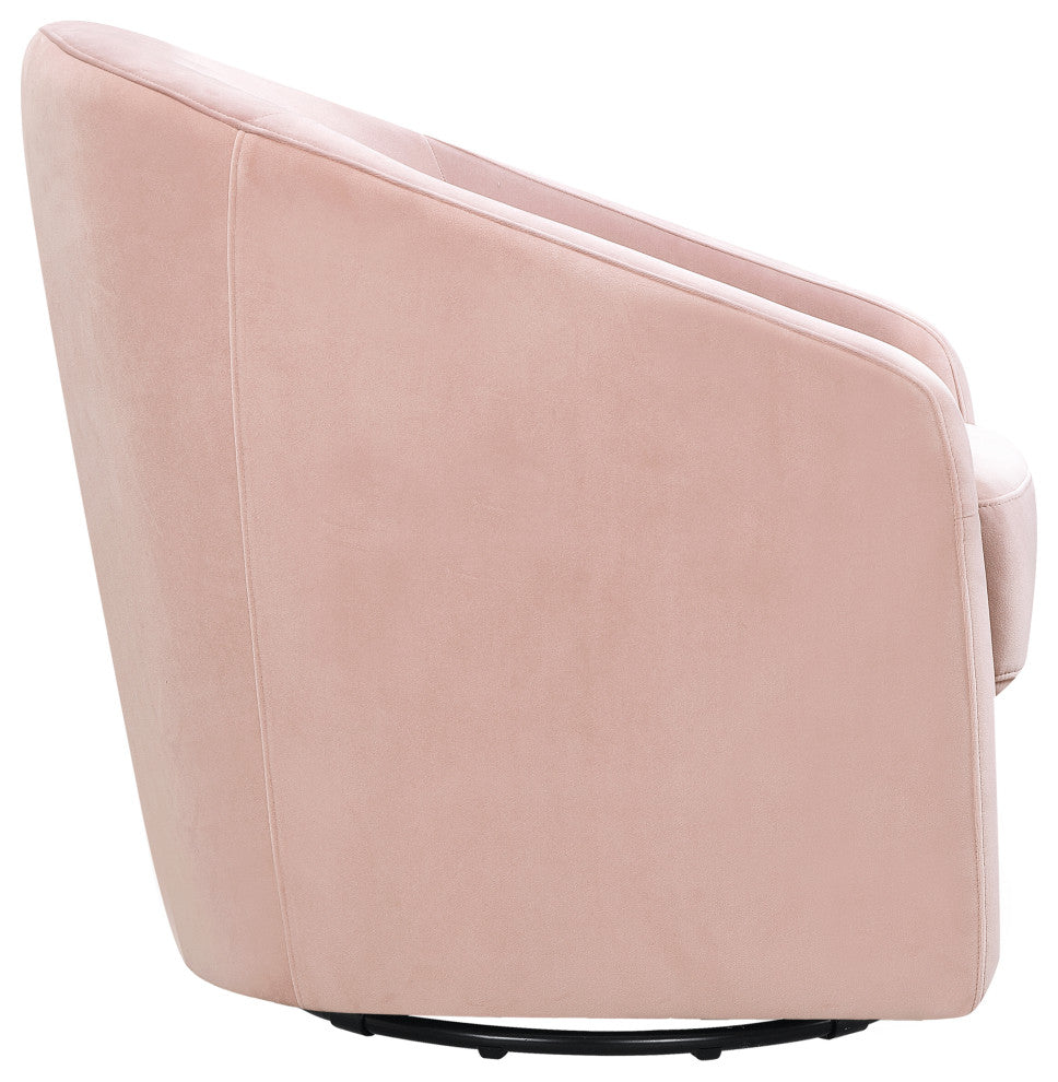 Madison Swivel Glider, Blush Pink Velvet