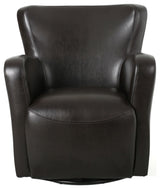 GDF Studio Almendro Bonded Leather Wingback Swivel Club Chair
