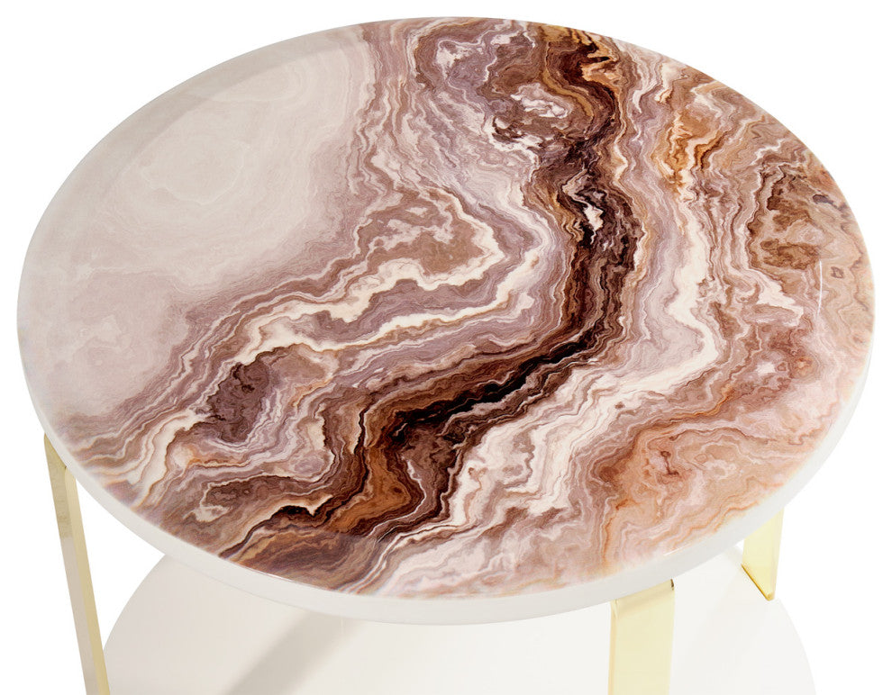 Ariana End Table, Gold