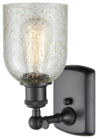 1-Light Caledonia 5" Sconce, Matte Black, Shade: Mica