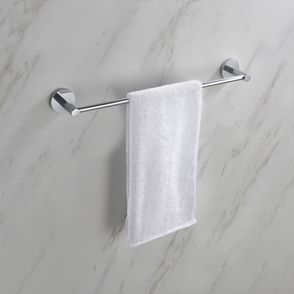 Circular Bathroom 18" Towel Bar, Chrome
