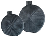 Uttermost 17114 Viewpoint Aged Black Vases, 2-Piece Set