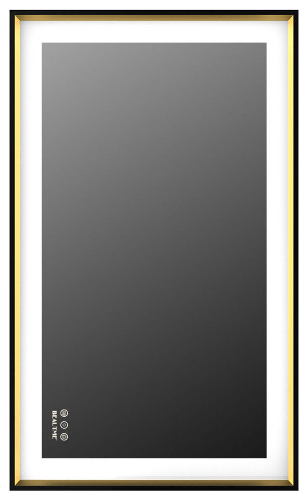 Large Rectangular Touch Sensor LED Bathroom Vanity Mirror, 24x40