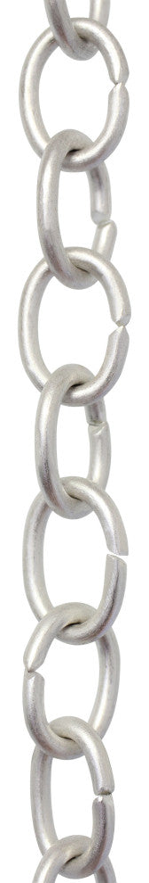 Brass Small Loop Chandelier Chain, 3', Matte Silver, U23