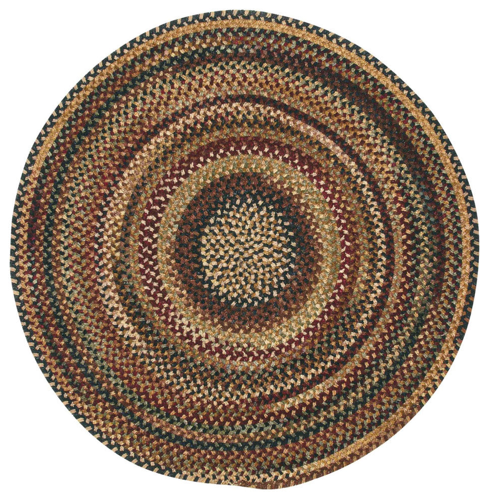 Capel Eaton Burgundy 0442_575 Braided Rugs - 5' 6" Round