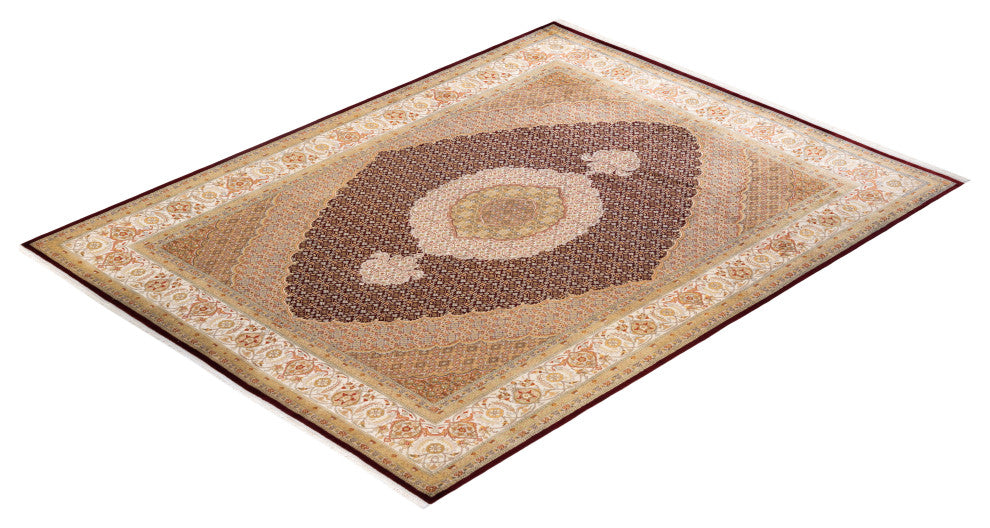Tachileik One-of-a-Kind Hand-Knotted Area Rug Red, 8'1"x10'5"