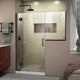 Dreamline Unidoor-X 70, 70 1/2"x72" Hinged Shower Door
