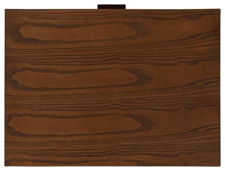Riverbay Furniture Bristol 1-Drawer Wood Nightstand with Bronze Hardware - Brown
