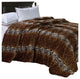 Cheetah Faux Fur and Sherpa Blanket, Queen