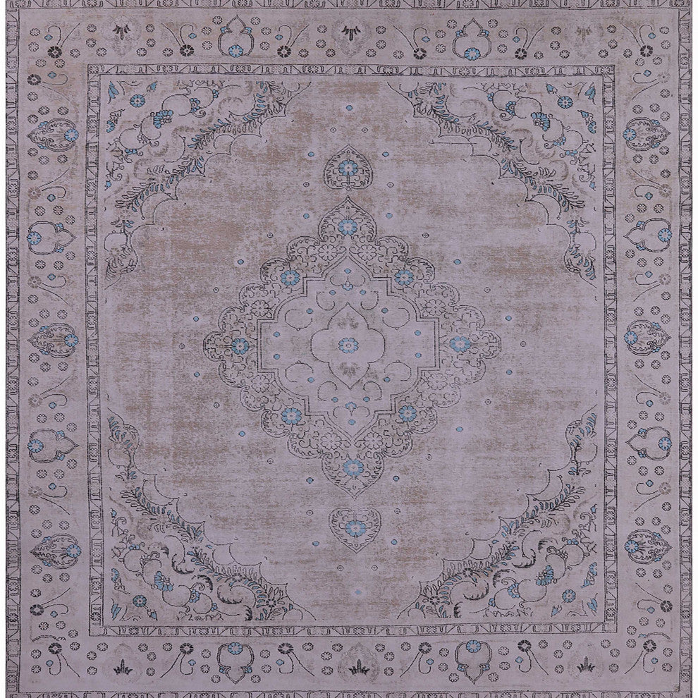 Ahgly Company Indoor Square Mid-Century Modern Area Rugs, 4' Square