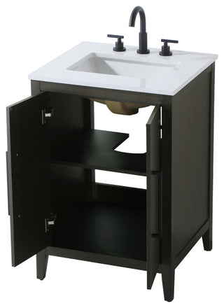 Home Living 24" Single Bathroom Vanity, Mocha Brown