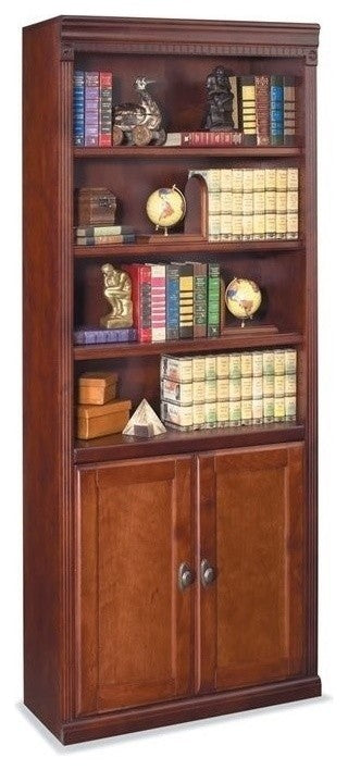 Beaumont Lane 6 Shelf Wood Bookcase in Vibrant Cherry