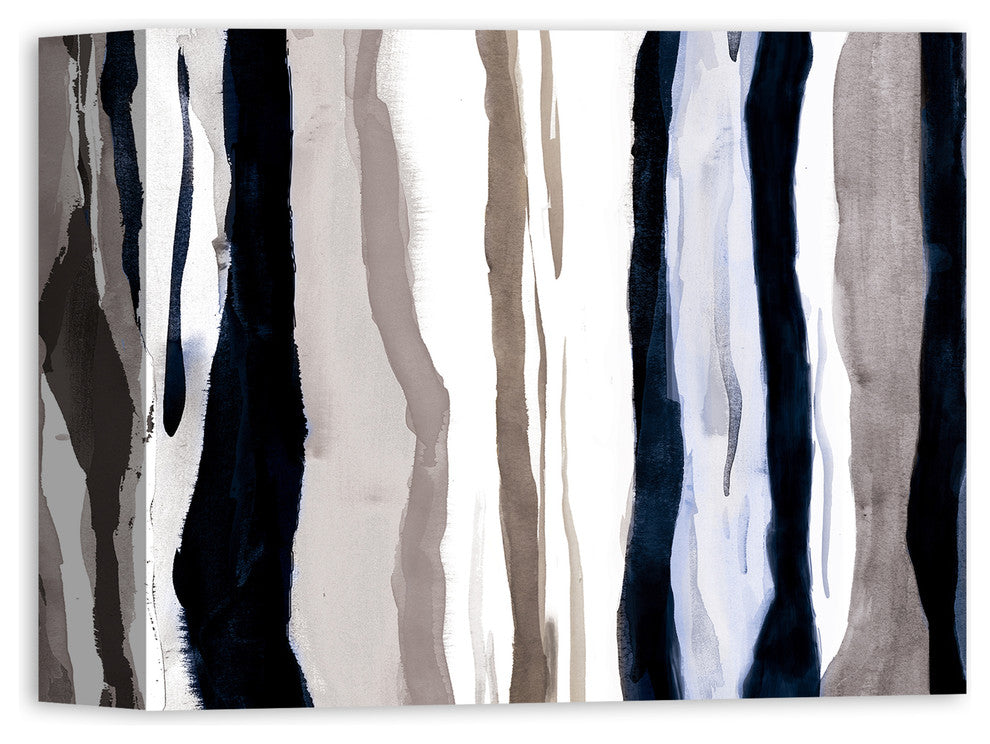 Abstract Gray Tone Lines 8x10 Canvas Wall Art