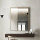 Vanta Metal Framed Wall Mirror with Dual Mounting Brackets, Gold, 31.5 in. X 23.6 in.
