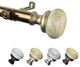 Creola 13/16" Curtain Rod, Antique Brass, 28-48"