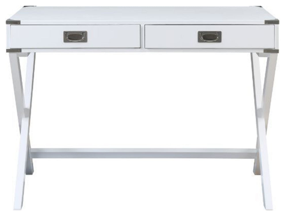 Writing Desk With 2 Drawers, White