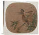 "Two Birds On a Bamboo Branch" Stretched Canvas Giclee, 22"x22"