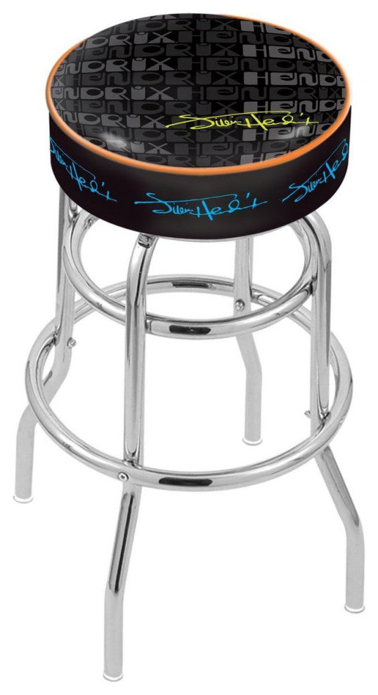 Holland L7C1 Jimi Hendrix 2-Tone 25" 2-Ring Counter Stool - Chrome