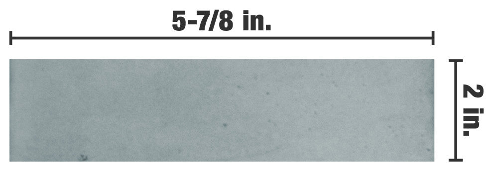 Coco Matte 2" x 5-7/8" Porcelain Floor and Wall Tile, Blu Grass