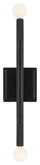 Odensa 2 Light Wall Sconce, Champagne Bronze, Black