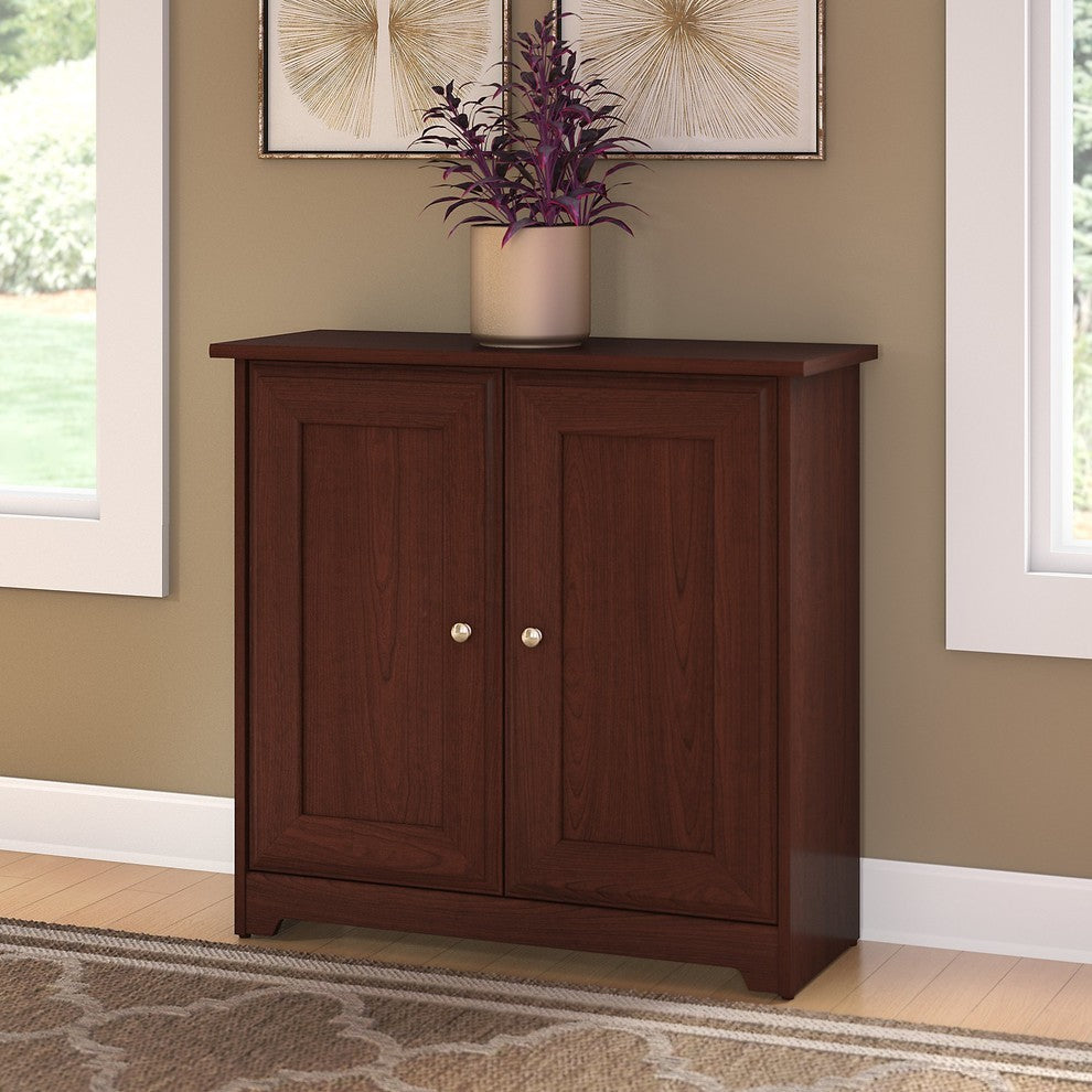 Cabot Small Storage Cabinet With Doors, Harvest Cherry