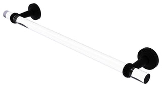 Pacific Beach 24" Towel Bar with Twisted Accents, Matte Black