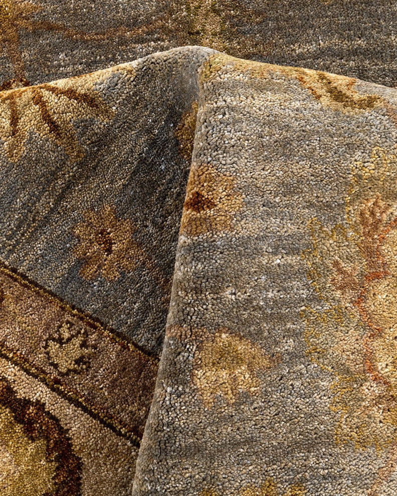 Oushak One-of-a-Kind Handmade Area Rug Gray, 7' 10" x 10' 1"