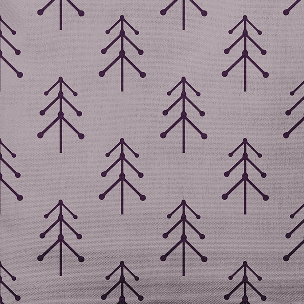 Frosting Colored Patterned Trees Polyester Throw Pillow, 18"x18"