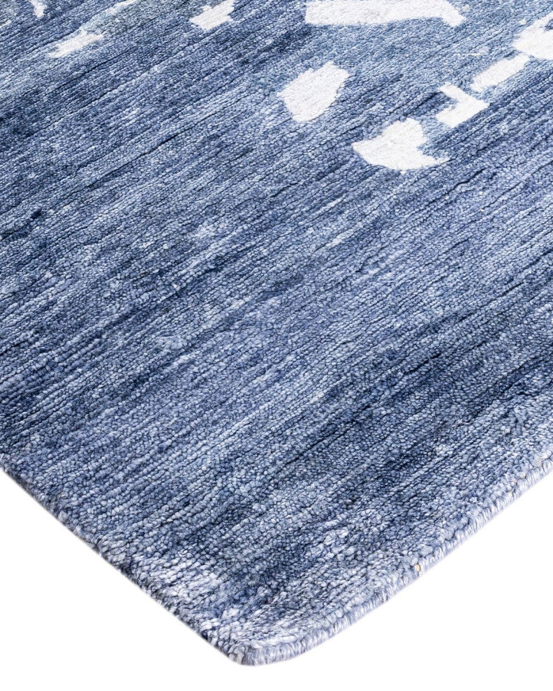 Modern One-of-a-Kind Hand-Knotted Area Rug Gray, 9' 2" x 12' 2"