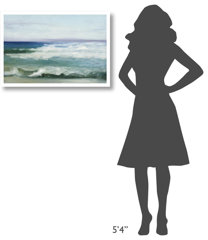 "Azure Ocean" Digital Paper Print by Julia Purinton, 32"x22"