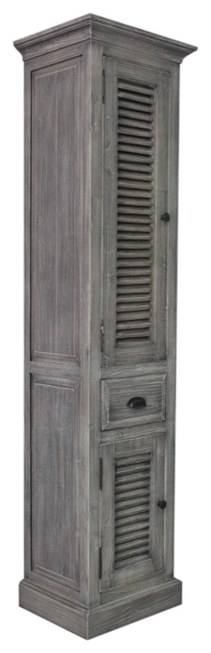 Rustic Fir Side Cabinet, Gray, Driftwood, 79"