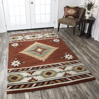 Rizzy Home SU1822 Southwest Area Rug 5'x8' Rust