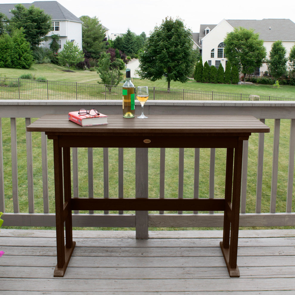 Highwood Lehigh Counter Height Balcony Table, Weathered Acorn