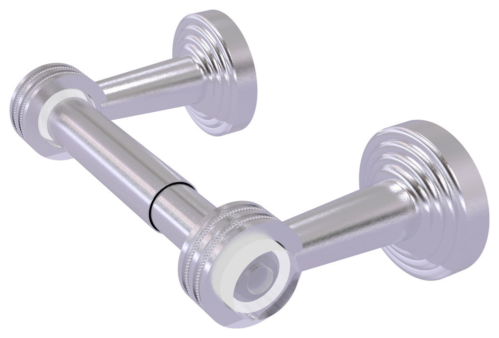 Pacific Beach Two Post Dotted Accent Toilet Tissue Holder, Satin Chrome
