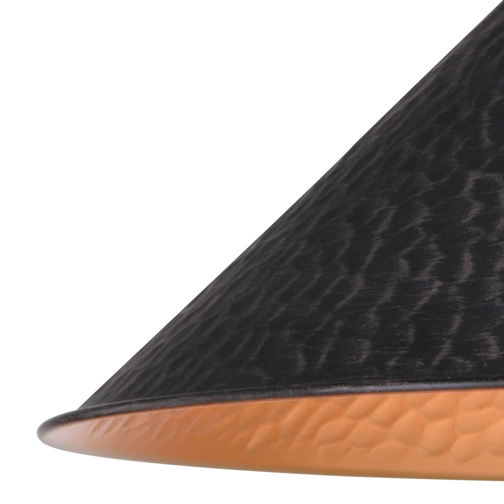 Outland 12" Outdoor Semi Flush Aged Iron and Light Gold