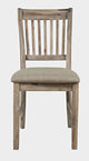 Rustic Shores Coastal Style Upholstered Desk Chair - Grey Wash