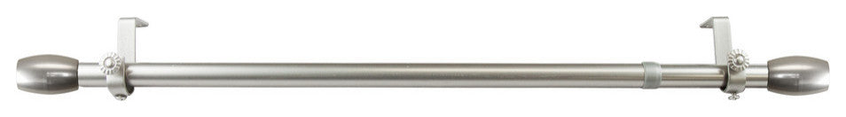Julie Multi Angle Ceiling Rod 48-84", Satin Nickel, One Sided