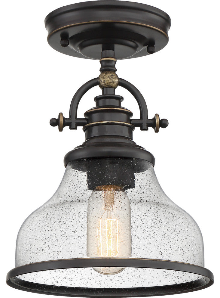 Grant 1-Light Semi-Flush Mount, Palladian Bronze