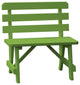 Pine Traditional Backed Bench, Lime Green, 4 Foot