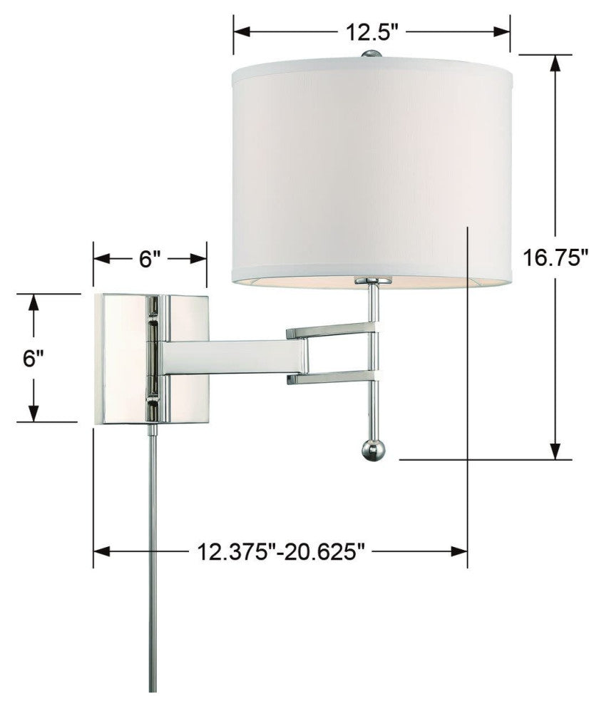 Crystorama Lighting Group MAR-A8031 Marshall 18" Tall Wall Sconce - Aged Brass